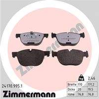 ZIMMERMANN 241709951 Bremsbelagsatz, Scheibenbremse