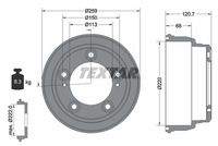 TEXTAR 94046600 Bremstrommel