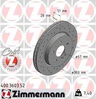 ZIMMERMANN 400360352 Bremsscheibe