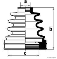 HERTH+BUSS JAKOPARTS J2881021 Faltenbalgsatz, Antriebswelle