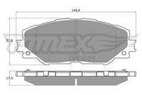 TOMEX Brakes TX1541 Bremsbelagsatz, Scheibenbremse