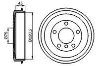 BOSCH 0986477043 Bremstrommel