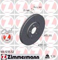 ZIMMERMANN 100123552 Bremsscheibe