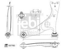 FEBI BILSTEIN 187785 Lenker, Radaufhängung