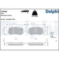 DELPHI LP3649 Bremsbelagsatz, Scheibenbremse
