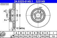 ATE 24032501491 Bremsscheibe