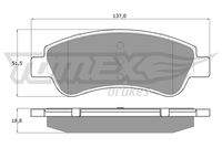 TOMEX Brakes TX1464 Bremsbelagsatz, Scheibenbremse