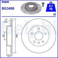 DELPHI BG3406 Bremsscheibe