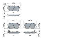 BOSCH 0986494979 Bremsbelagsatz, Scheibenbremse