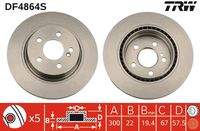 TRW DF4864S Bremsscheibe