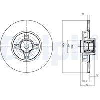 DELPHI BG9053RSC Bremsscheibe