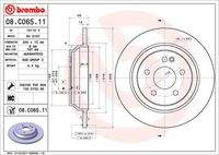 BREMBO 08C06511 Bremsscheibe