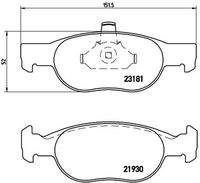 BREMBO P23125 Bremsbelagsatz, Scheibenbremse