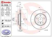 BREMBO 09D20811 Bremsscheibe