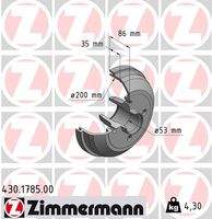 ZIMMERMANN 430178500 Bremstrommel