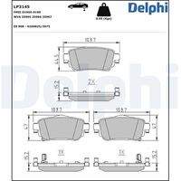 DELPHI LP3145 Bremsbelagsatz, Scheibenbremse