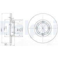 DELPHI BG3551 Bremsscheibe