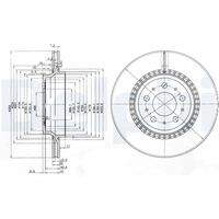 DELPHI BG3782C Bremsscheibe