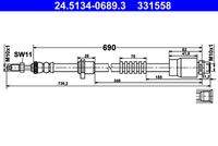 ATE 24513406893 Bremsschlauch