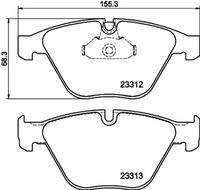 HELLA 8DB355015391 Bremsbelagsatz, Scheibenbremse