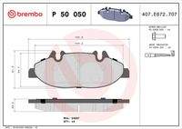 BREMBO P50050 Bremsbelagsatz, Scheibenbremse