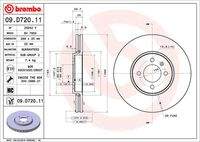 BREMBO 09D72011 Bremsscheibe