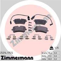 ZIMMERMANN 252141755 Bremsbelagsatz, Scheibenbremse