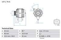 BOSCH 0986049370 Generator