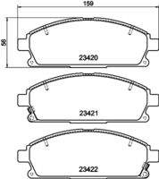 HELLA 8DB355009661 Bremsbelagsatz, Scheibenbremse