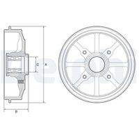 DELPHI BFR484 Bremstrommel