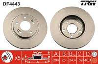 TRW DF4443 Bremsscheibe