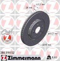 ZIMMERMANN 280319152 Bremsscheibe