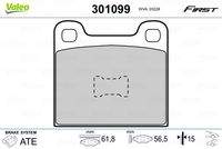VALEO 301099 Bremsbelagsatz, Scheibenbremse