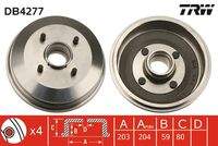 TRW DB4277 Bremstrommel