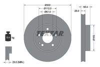 TEXTAR 93123403 Bremsscheibe