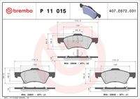 BREMBO P11015 Bremsbelagsatz, Scheibenbremse