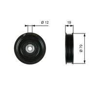 GATES T39184 Spannrolle, Keilrippenriemen