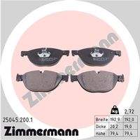 ZIMMERMANN 250452001 Bremsbelagsatz, Scheibenbremse