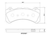 BREMBO P86034 Bremsbelagsatz, Scheibenbremse
