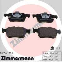 ZIMMERMANN 205561701 Bremsbelagsatz, Scheibenbremse