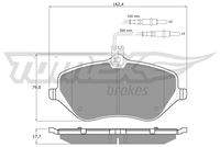 TOMEX Brakes TX1468 Bremsbelagsatz, Scheibenbremse