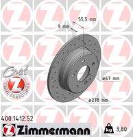 ZIMMERMANN 400141252 Bremsscheibe