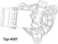 BorgWarner (Wahler) 4337105D Thermostat, Kühlmittel