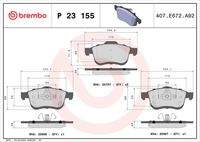 BREMBO P23155 Bremsbelagsatz, Scheibenbremse