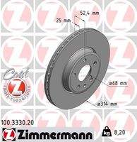 ZIMMERMANN 100333020 Bremsscheibe