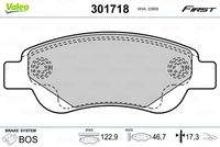 VALEO 301718 Bremsbelagsatz, Scheibenbremse