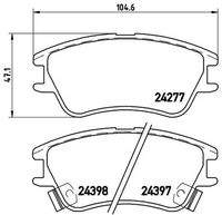 BREMBO P30027 Bremsbelagsatz, Scheibenbremse