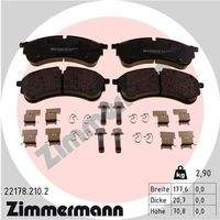 ZIMMERMANN 221782102 Bremsbelagsatz, Scheibenbremse
