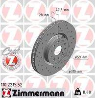 ZIMMERMANN 110221552 Bremsscheibe