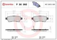 BREMBO P56060 Bremsbelagsatz, Scheibenbremse